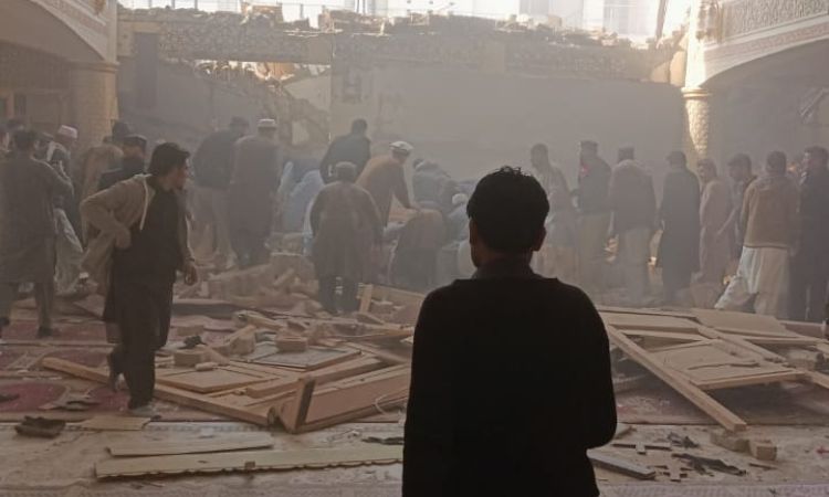 Pakistan 18 People Martyred 90 Injured in Suicide Blast at Peshawar Police Lines Mosque
