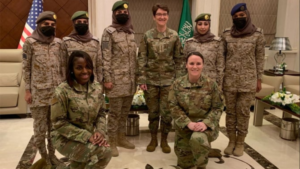 US Gen. Van Ovost Meets Females Members of Saudi Arabian Armed Forces in Riyadh