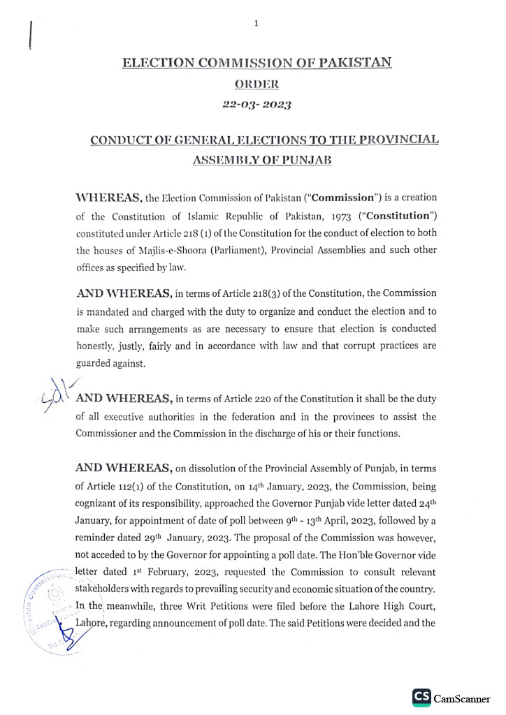 ECP, Islamabad, Punjab, elections