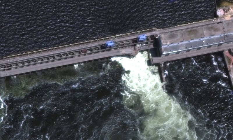 Ukraine Says Russian Forces Blew up Nova Kakhovka Dam in Kherson
