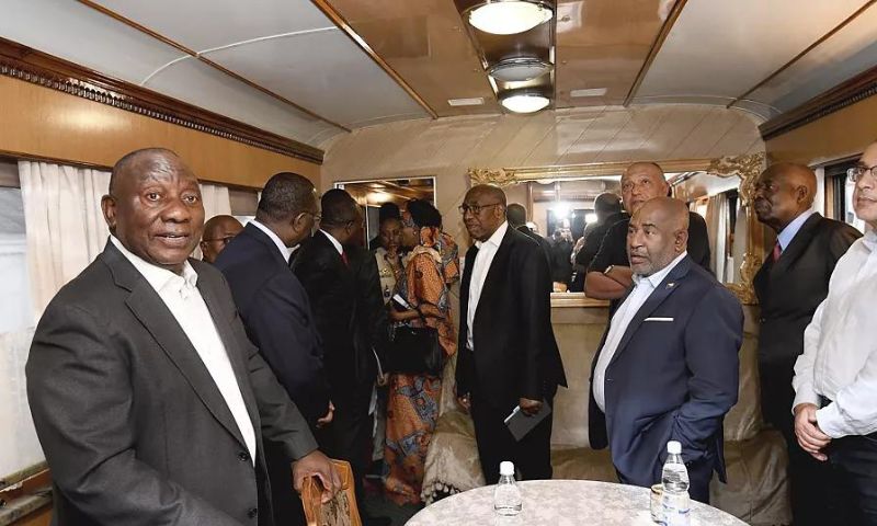 South African, Ukraine, Russia, Saint Petersburg, Kyiv, Moscow, Volodymyr Zelensky, Vladimir Putin, African Union, Peace Mission, Visit, Uganda, Egypt