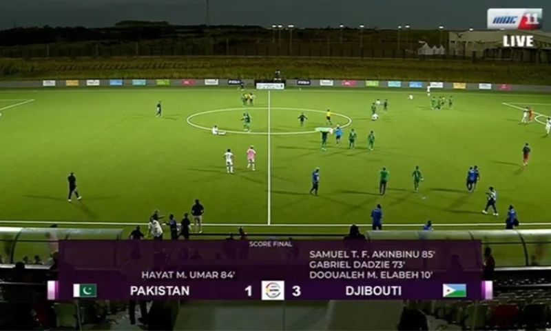 Djibouti, Pakistan, Tournament, Mauritius, Goals, Goalkeeper, Hayat Mohammad Umar, Victory, Kenya, India, Nepal, Bangladesh, Bhutan, Lebanon, Maldives, Pakistan Football Federation, PFF, Team, FIFA,