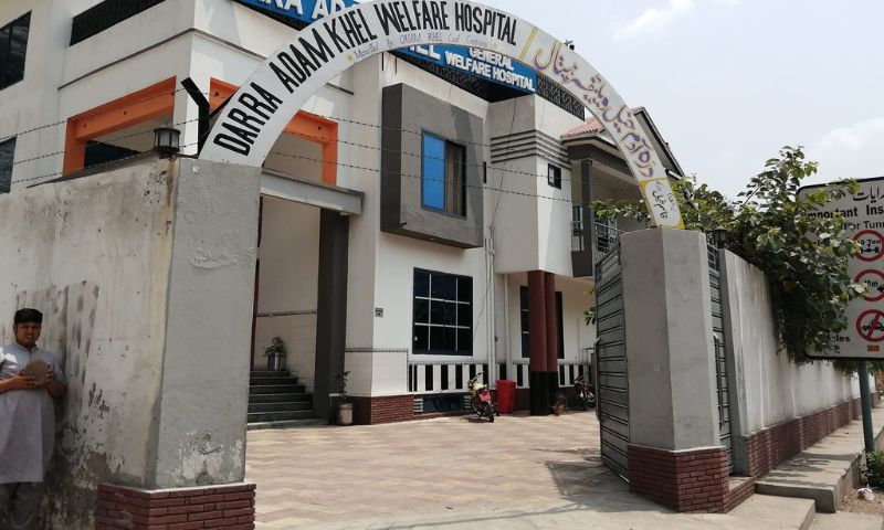 Hospital, bed, Dara Adam Khel