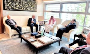 Naif Al-Sudairi, Saudi Arabia’s ambassador to Jordan and non-resident ambassador-designate to Palestine, convened a meeting with senior officials of the Palestinian Authority at the Saudi embassy office in Amman