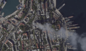 Russia Blames Ukraine’s Allies of Assisting Attack on Black Sea Fleet Headquarters