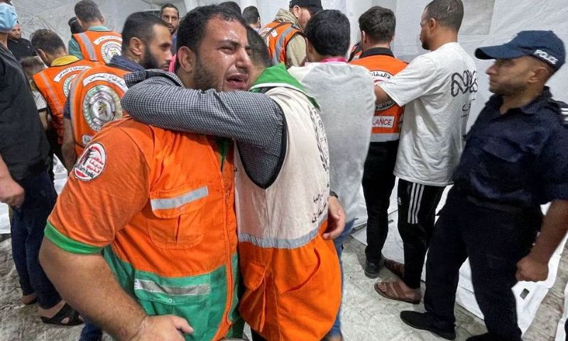 Israeli Brutal Air Raid, West Bank, Gaza, Palestinian Medical Workers, 