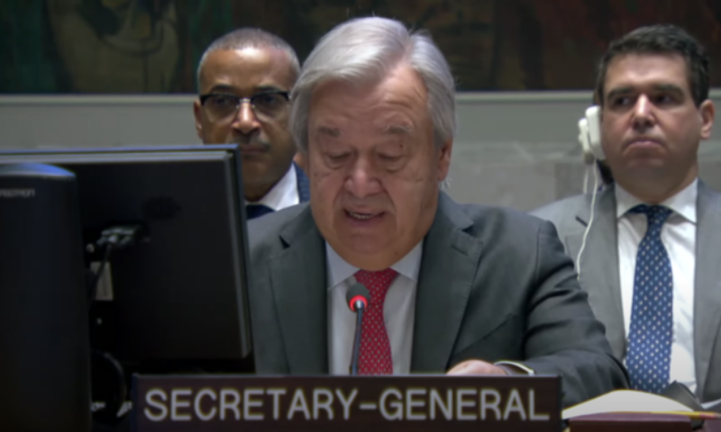 UN Chief Deplores Israel's 'Clear Violations' of International Law in Gaza