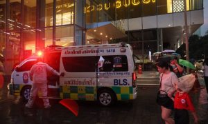 Bangkok, Thailand, Mall, Shopping Mall, Siam Paragon Mall, Attack, Tourist, Prime Minister, Emergency, Vehicles, Ambulances,