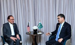 Caretaker Prime Minister Anwaar-ul-Haq Kakar, Prime Minister of Malaysia Anwar Ibrahim, Israeli forces, Gaza, PM