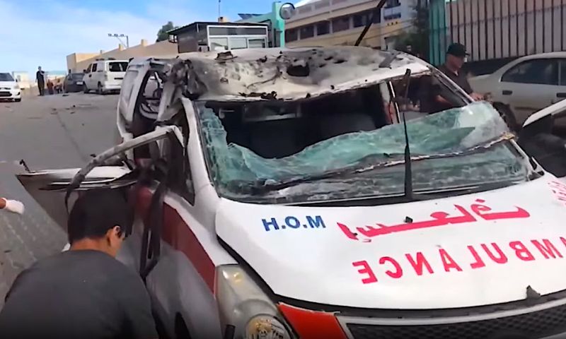 War on Gaza, 'Massacre' Israel, Ambulances, Palestinian Health Ministry, barbaric Israeli airstrike, Al Shifa Hospital,