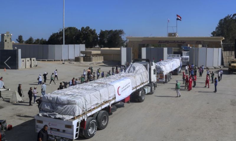 61 Trucks, Aid in Northern Gaza, UN, United Nations, medical supplies, water, food,