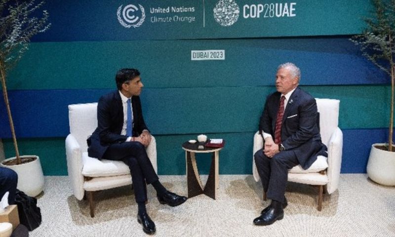 UK PM, War in Gaza, Qatar, Jordan, Egypt, LONDON, British Prime Minister Rishi Sunak, UN Climate Change Conference, COP28, in Dubai, UAE,