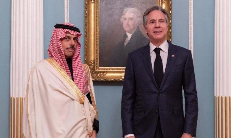 Saudi FM, US Secretary of State, WASHINGTON, Kingdom of Saudi Arabia, KSA, Minister of Foreign Affairs Prince Faisal bin Farhan bin Abdullah, Antony Blinken, Gaza,