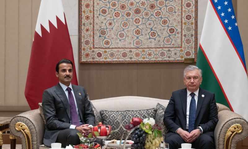 Qatar's Emir, Tamim bin Hamad Al Thani, Uzbekistan President, Shavkat Mirziyoyev, Tashkent