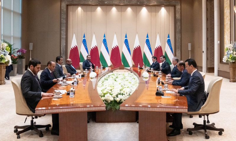 Uzbekistan, Qatar, Trans-Afghan Railway project, Qatar's Emir, Tamim bin Hamad Al Thani, Uzbekistan's President, Shavkat Mirziyoyev