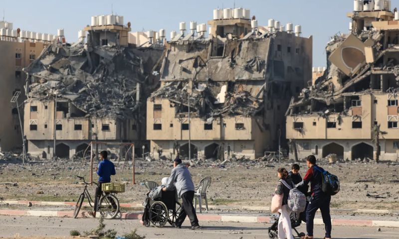 Israeli Attack, Qatar-funded Housing Complex, Gaza, Khan Younis, Israel,