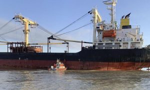 Ukrainian authorities, commercial ship, Russian naval, mine, Black Sea, sailors, Ukraine