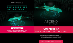 Cirium Ascend Consultancy Wins 'Appraiser of the Year' Award for 9th Time