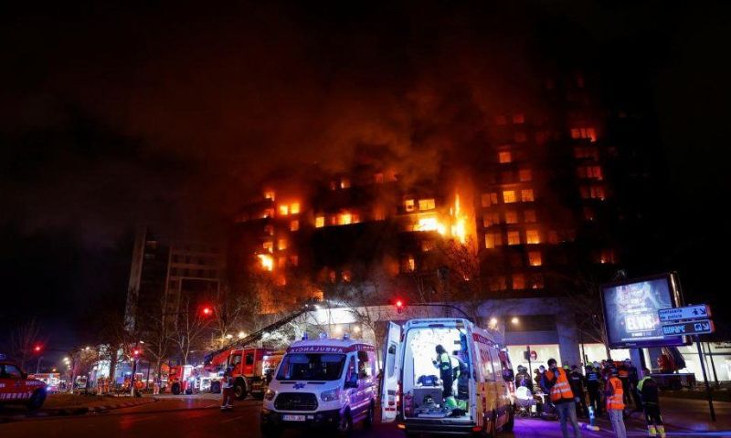 Spain, Blaze, Valencia, Apartment, Fire,
