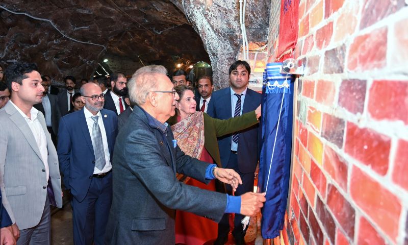 President, Dr Arif Alvi, book, pink, salt, Khewra Salt Mine, markets, technology, Development