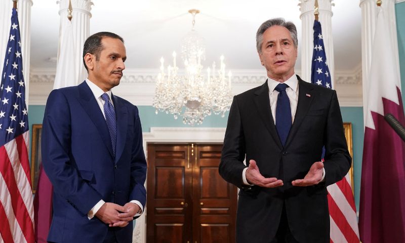 Blinken, Hamas, Israel, Gaza, Palestinian, Humanitarian Crisis, Qatar, Prime Minister, Mohammed bin Abdulrahman Al-Thani, Washington, Cairo, Ceasefire, US Secretary of State Antony Blinken
