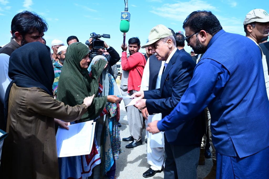 Pakistan’s Prime Minister, Shehbaz Sharif, compensation package, Balochistan, rain-hit Gwadar, rehabilitation, Sarfaraz Bugti, 