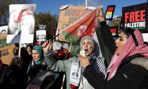 Pro-Palestinian Rally, London, Palestine, Israel, British, Palestine Solidarity Campaign, Metropolitan Police