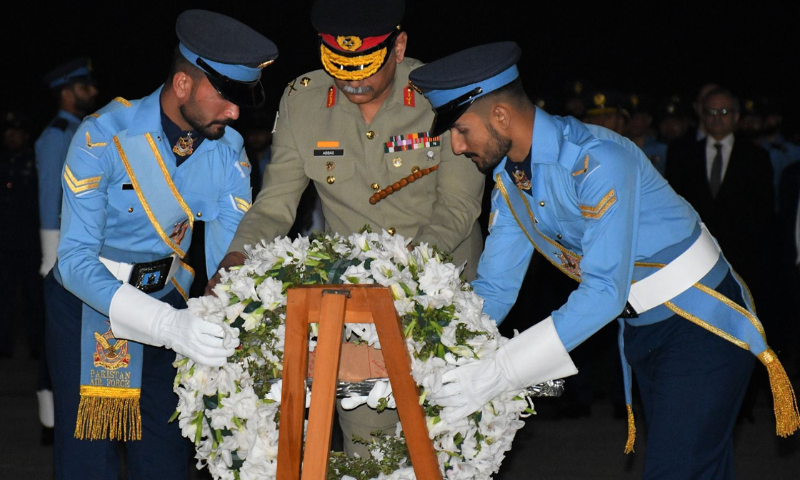 Wreath laying Ceremony Held for Chinese Engineers at Noor Khan Airbase 1