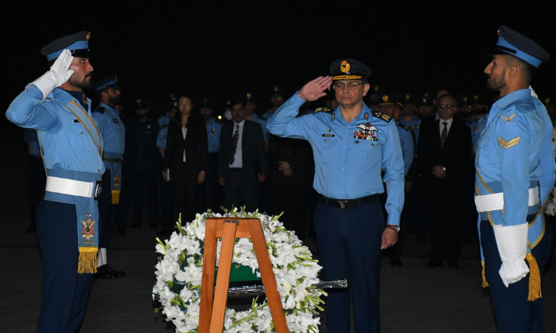 Wreath laying Ceremony Held for Chinese Engineers at Noor Khan Airbase 2