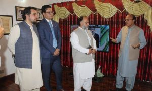 Khyber Pakhtunkhwa, Health Minister, Syed Qasim Ali Shah, Pakistan, China, China Window, Chinese cultural center, Peshawar, Khyber Pakhtunkhwa, Minister Shah, guest book, CPEC,