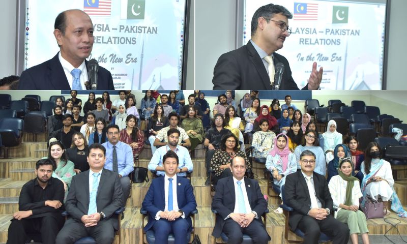 High Commissioner of Malaysia, Pakistan, Ambassador Dato' Mohammad Azhar Mazlan, students, Bahria University, Vice Admiral (R) Asif Khaliq, international relations, 