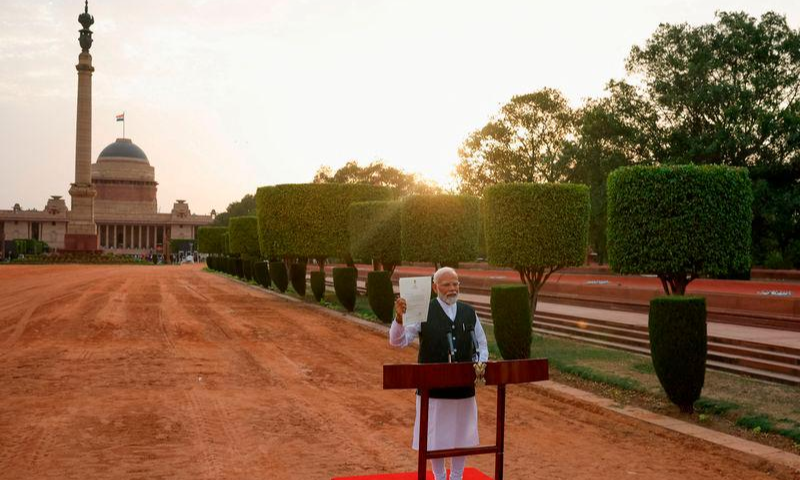 Modi Sworn in as Indias Prime Minister After Shock Poll Setback 1