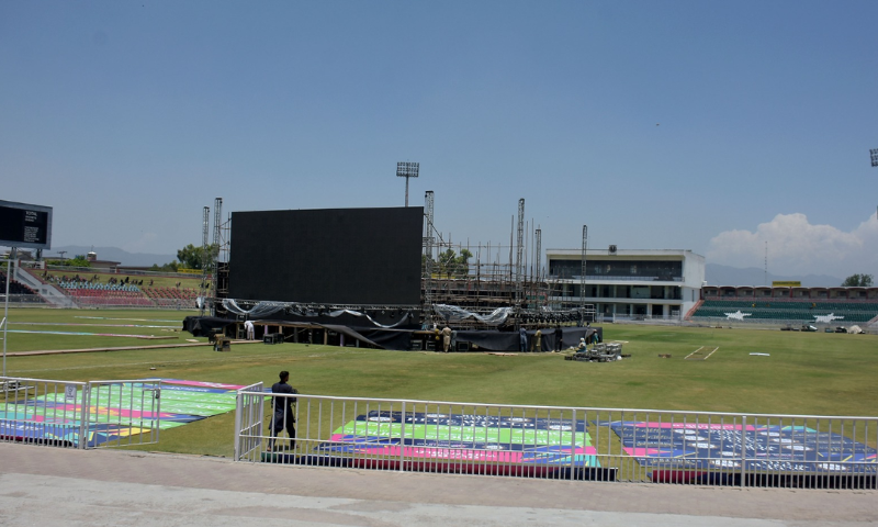 Screens Installed for Highly anticipated Pakistan India Clash at Rawalpindi Cricket Stadium 1