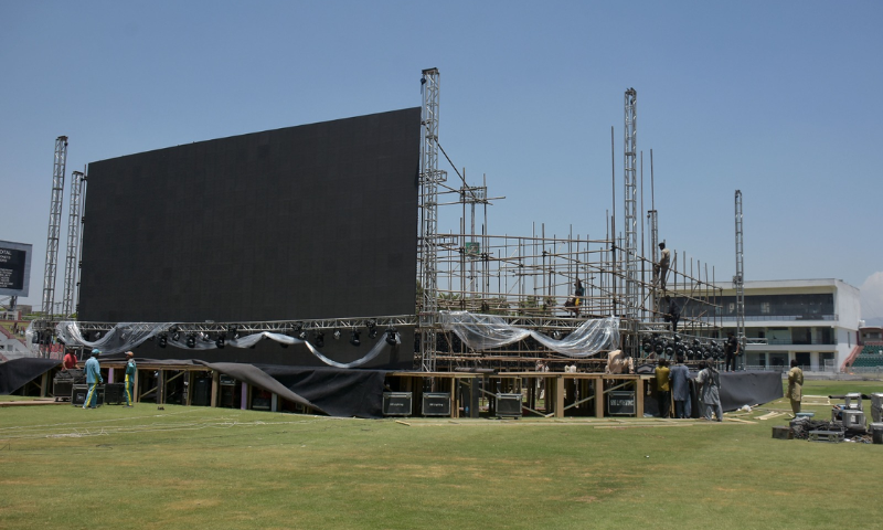 Screens Installed for Highly anticipated Pakistan India Clash at Rawalpindi Cricket Stadium 2