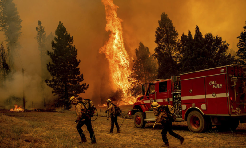 Massive Fire, California, US,