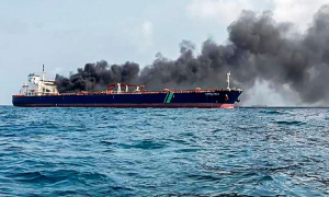 Singapore, Oil Tankers, Fire