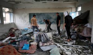 Gaza School, OIC, Israeli occupation forces, genocide, Israeli occupation forces, Gaza Strip, UNRWA school, Nusayrat camp, Palestinians, Geneva Conventions,