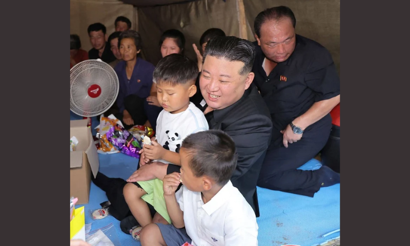 Kim Jong Un, Flood-hit People, Capital