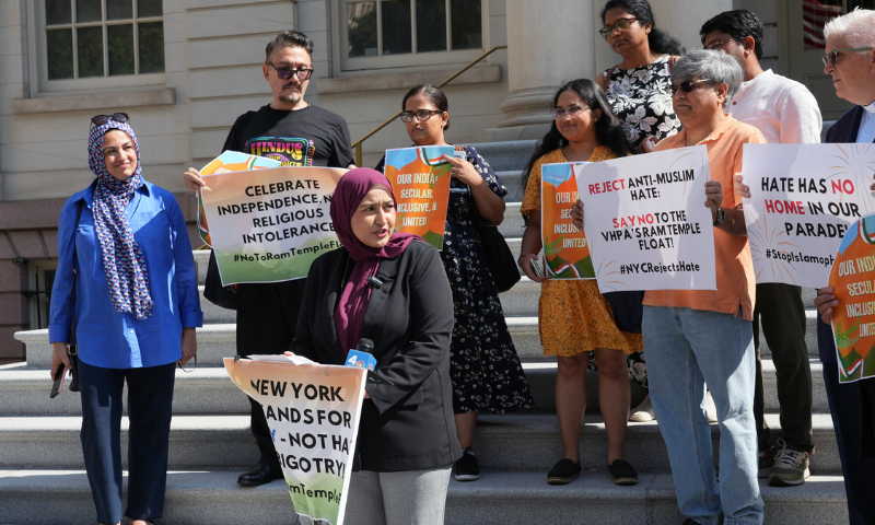Muslim Groups, Ram Mandir Float, New York's India Day Parade