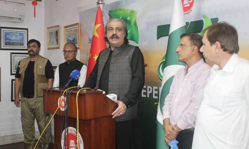Khyber Pakhtunkhwa, Chief Minister Sardar Ali Amin Khan Gandapur, China Window Peshawar, Peshawar, Independence Day