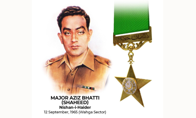 Major Raja Aziz Bhatti Shaheed Nishan e Haider