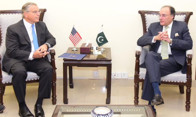 Pakistan, Muhammad Aurangzeb, reforms in taxation, energy, state-owned enterprises, SOEs, US Ambassador, Donald Blome,