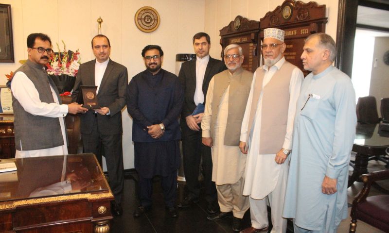 President, Sarhad Chamber of Commerce, SCCI, Fazal Moqeem Khan, bilateral trade, Pakistan, Iran, Ali Banafshekhah, Iranian Consul General,