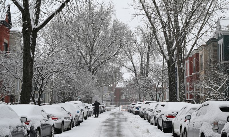 US, chilly temperatures, snow and wind