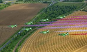 Saudi Falcons, Airshow, UK, LONDON, KSA, Royal International Air Tattoo, Arab media
