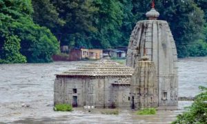 Temple, Collapses, Havey, Rains, Himachal, Pradesh