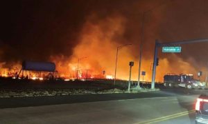 US, Hawaii, Maui, Lahaina, Wildfire, Ocean