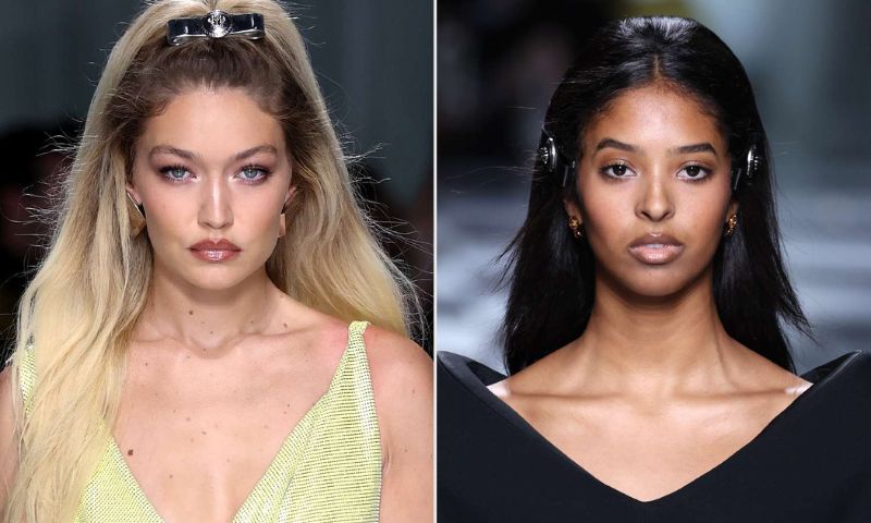 Gigi Hadid, Natalia Bryant, Milan Fashion Week, Model, Instagram, Pearls,