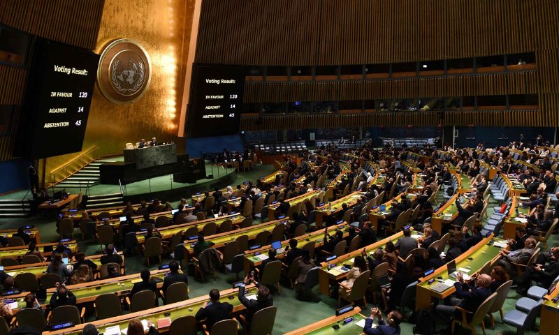 UNGA, Gaza Resolution, ‘Humanitarian Truce’, NEW YORK, U.N. General Assembly Jordanian, Pakistan, Israel-Palestine war