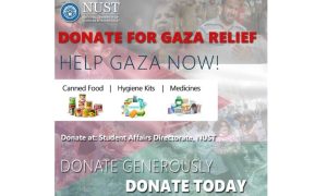 NUST, Donation Drive, Gaza's Emergency Relief,